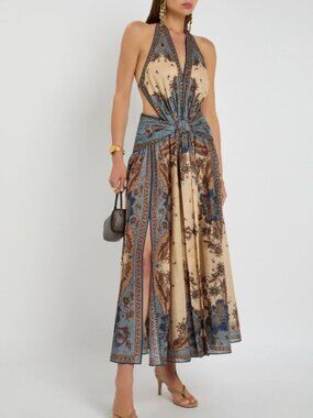 Zimmermann Ascension Halter Maxi Dress